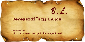 Beregszászy Lajos névjegykártya