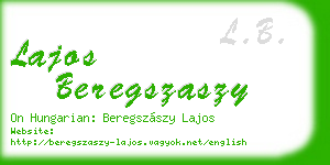 lajos beregszaszy business card