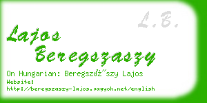 lajos beregszaszy business card